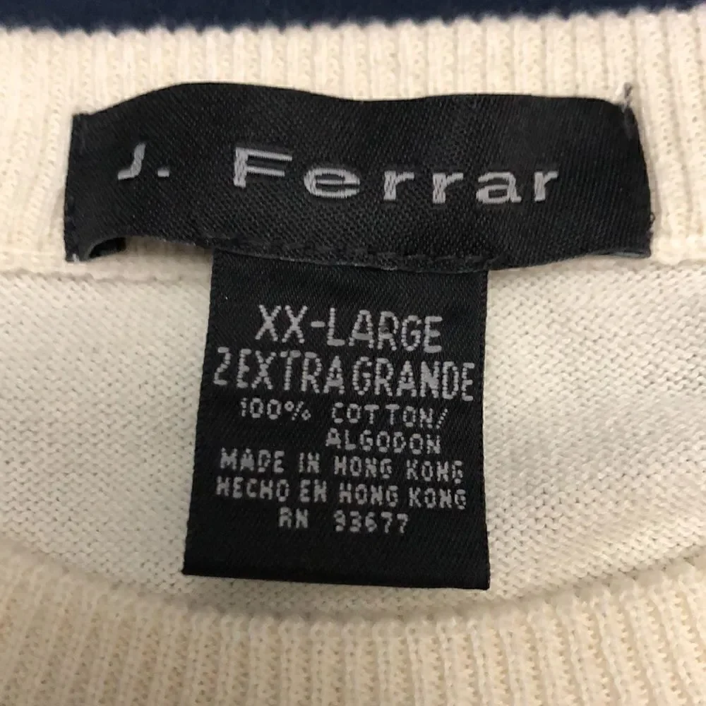 J. Ferrar diamond pattern mens crew neck pullover size XXL